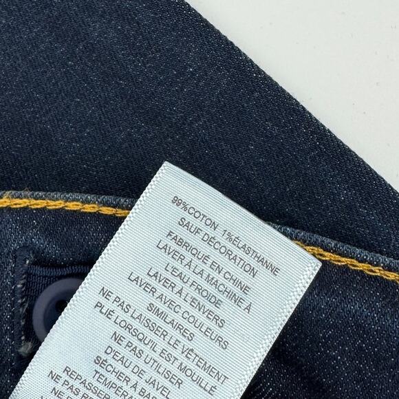 Levi's 502 Boy Regular Fit‎ Taper Leg Jeans Blue Denim Dark Wash Size 12 - Picture 7 of 9